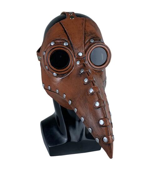 Halloween Medieval Steampunk Plague Doctor Bird Mask Latex Long Nose Halloween Event Cosplay Props