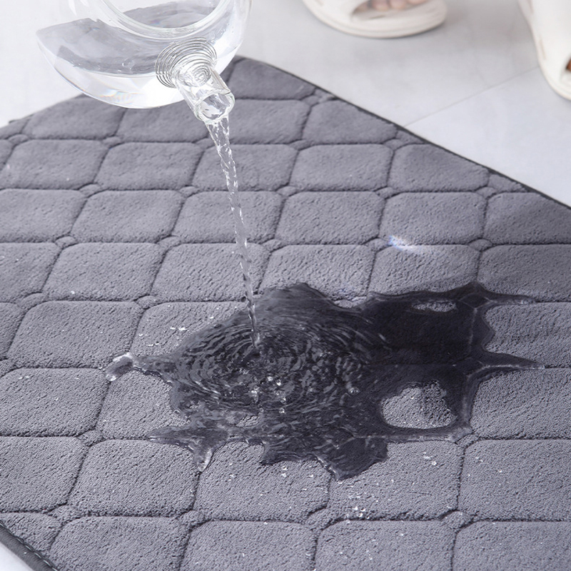 Bath Mat Toilet Rug Water Absorption And Non-Slip Coral Fleece For Hallway Bathroom Products Home
