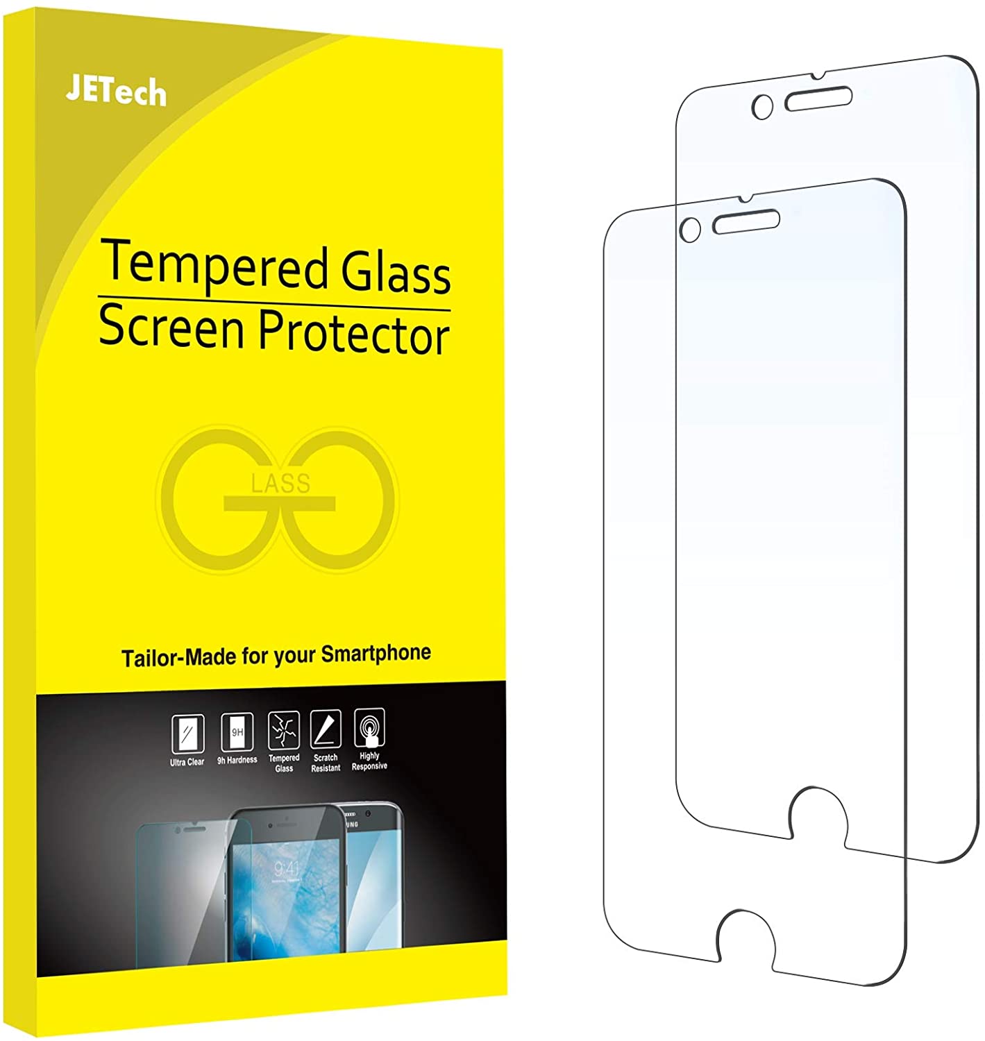 Screen Protector for iPhone 7/8, 4.7-Inch, Tempered Glass Film