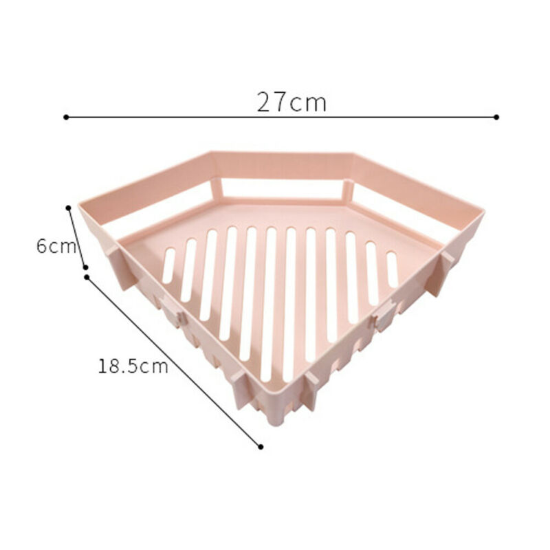 Suction Wall Triangular Shower Caddy Shelf Bathroom Bath Rack Storage Holder Organizer Shelves