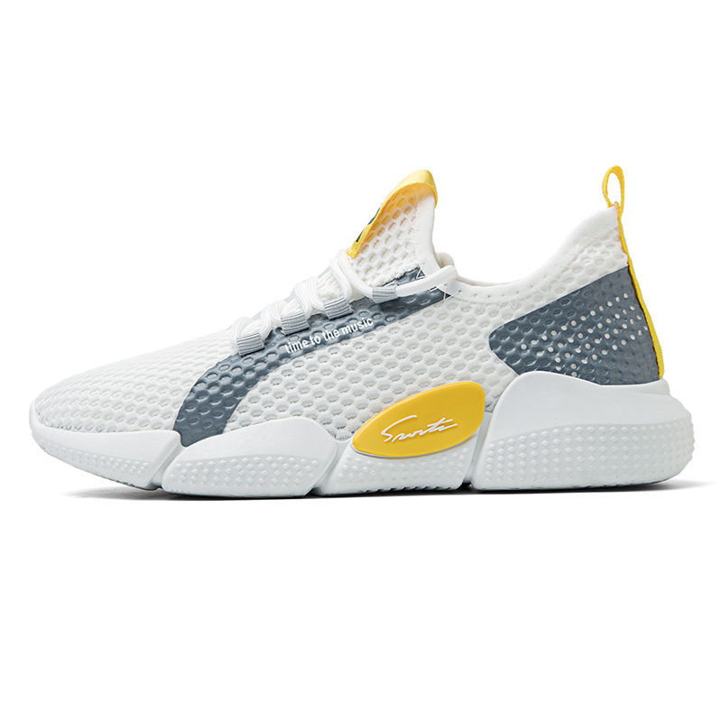 Men Colorblock Mesh Fabric Breathable Sport Casual Running Sneakers