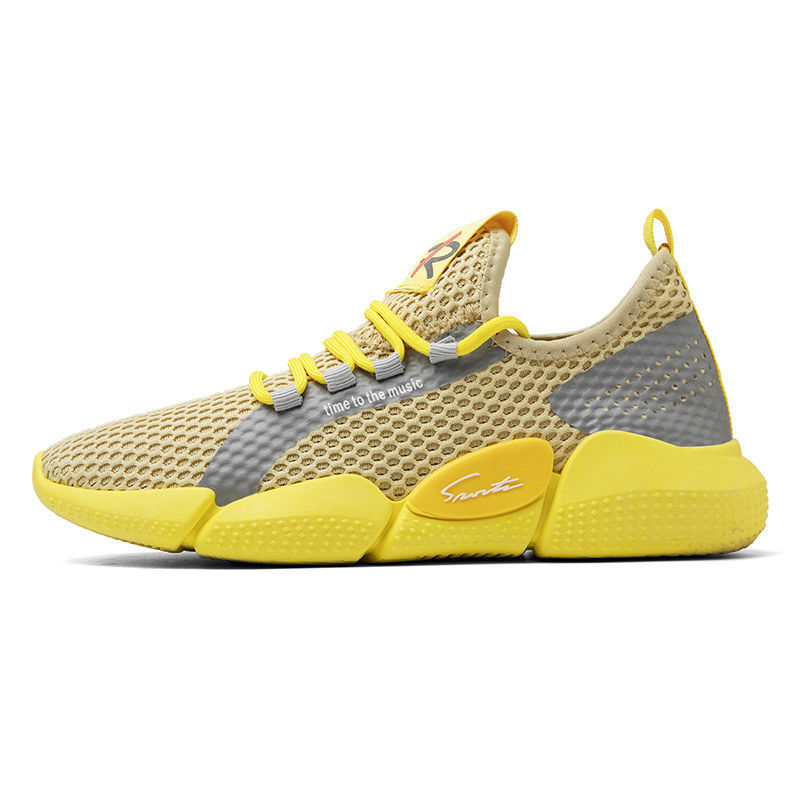 Men Colorblock Mesh Fabric Breathable Sport Casual Running Sneakers