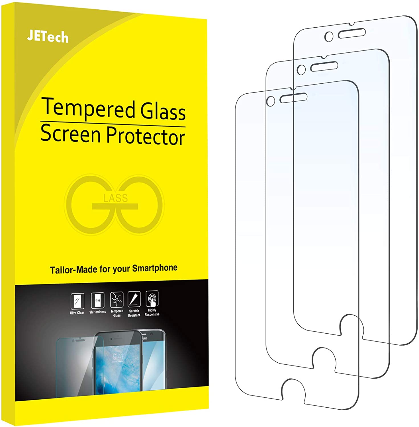 Screen Protector for iPhone SE 2020, 4.7-Inch, Tempered Glass Film