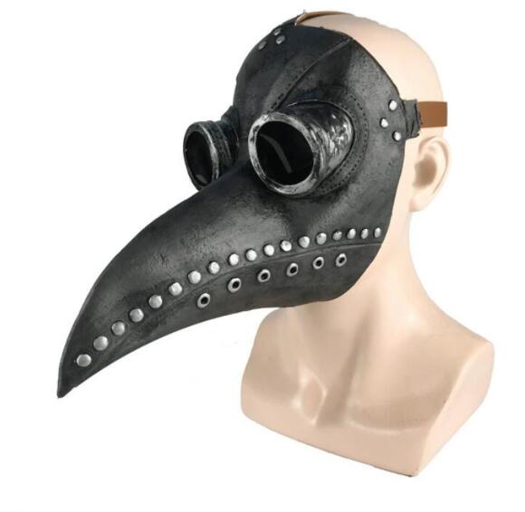 Halloween Medieval Steampunk Plague Doctor Bird Mask Latex Long Nose Halloween Event Cosplay Props