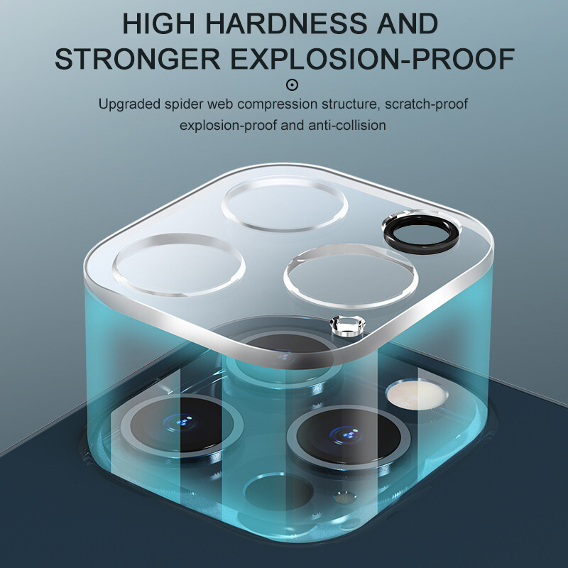 3Pcs Full Cover Camera Lens Glass on For iPhone 12 13 Pro Max Mini Screen Protector