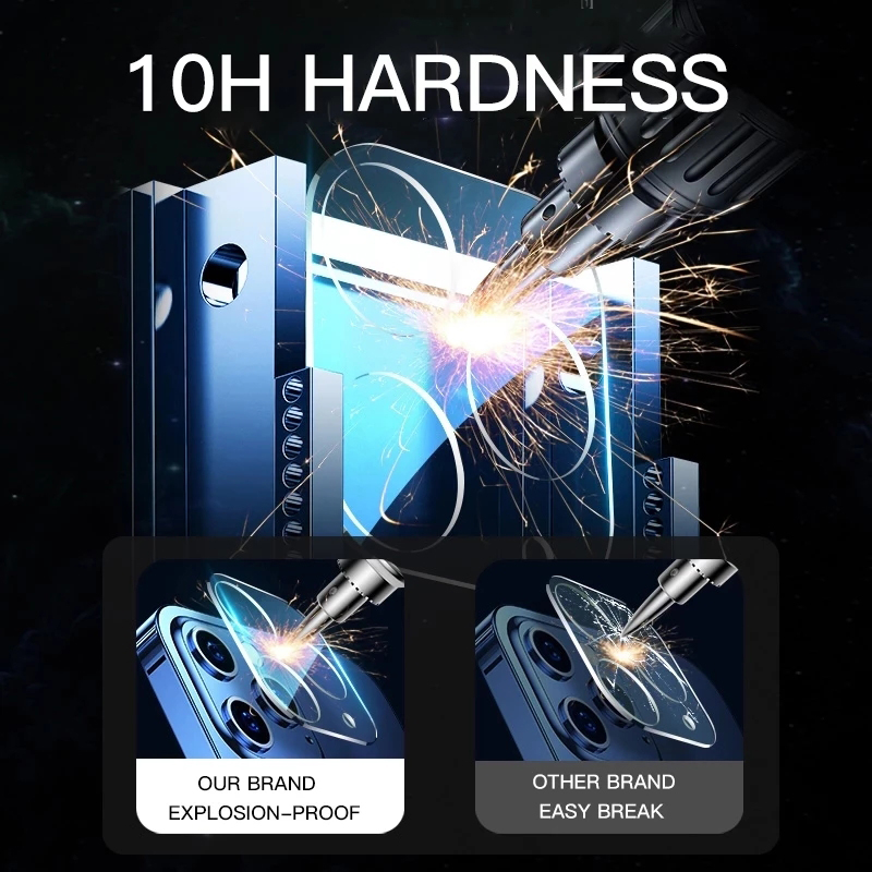 3Pcs Full Cover Camera Lens Glass on For iPhone 12 13 Pro Max Mini Screen Protector