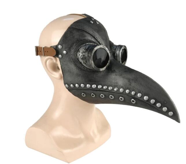 Halloween Medieval Steampunk Plague Doctor Bird Mask Latex Long Nose Halloween Event Cosplay Props