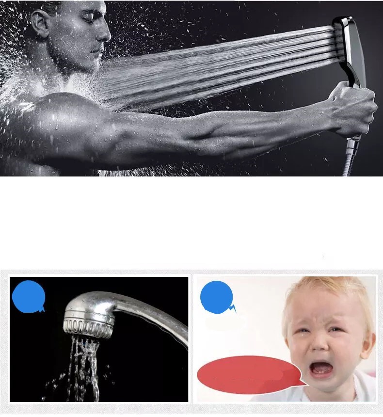 Shower Head High Pressure Rainfall Water Saving Flow With Spray Water Saving Bathroom Accessories