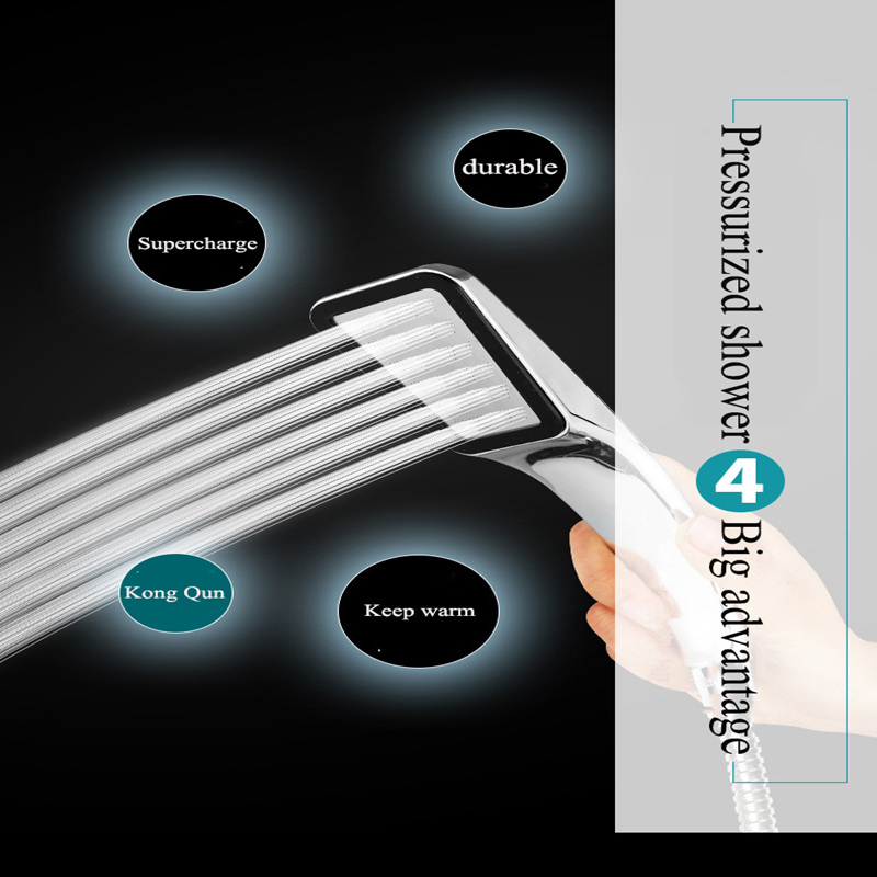 Shower Head High Pressure Rainfall Water Saving Flow With Spray Water Saving Bathroom Accessories
