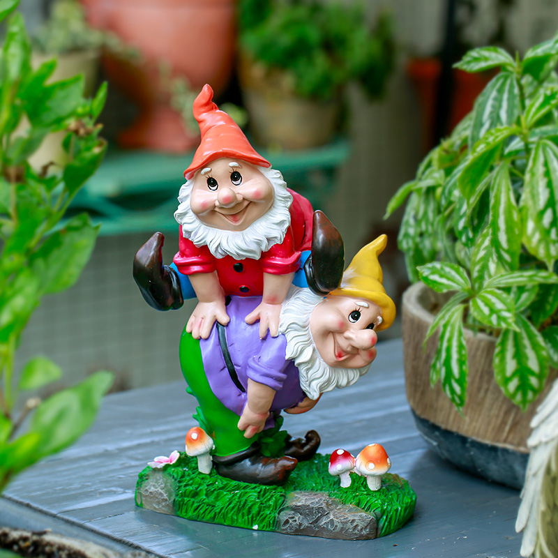 Garden gnome tree funny sports dwarf decoration home office outdoor Christmas decoration