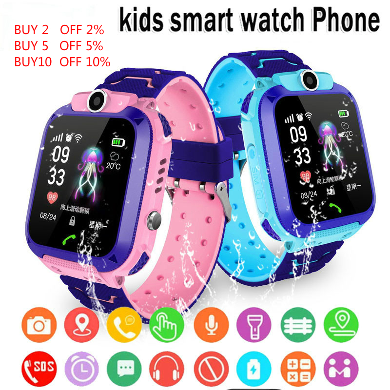 Smart watch for kids, smartwatch for kids with sim card, waterproof, ip67, gift for ios and android