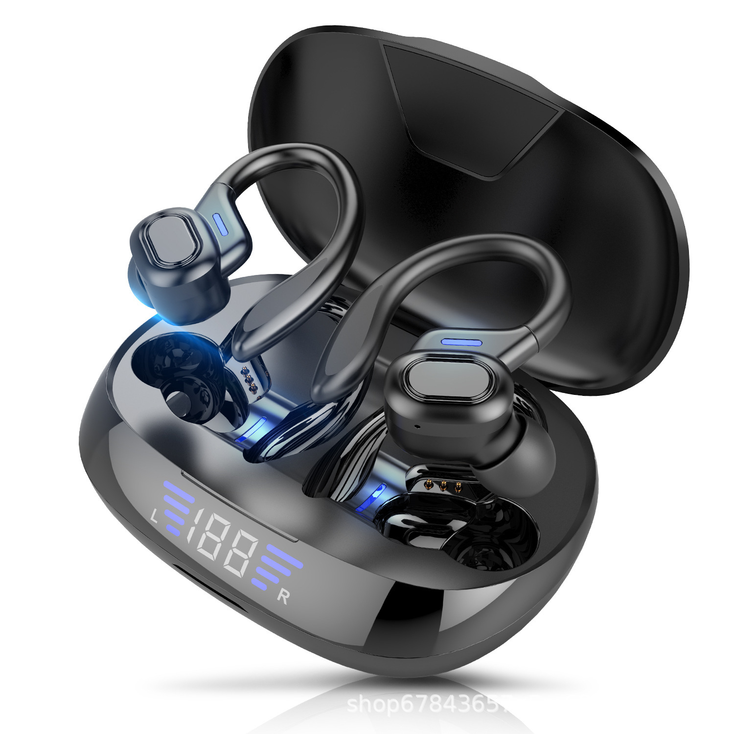 Sports wireless earbuds, Bluetooth 5.0 binaural touch sports earphones, suitable for gym running