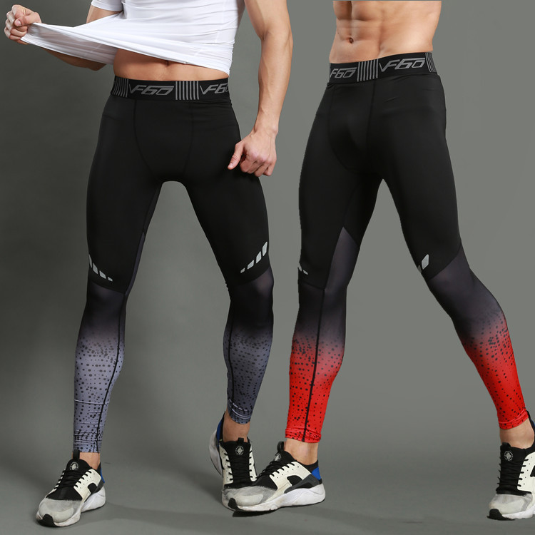 Running compression tights mens sports leggings fitness long pants gym workout pants slim legging