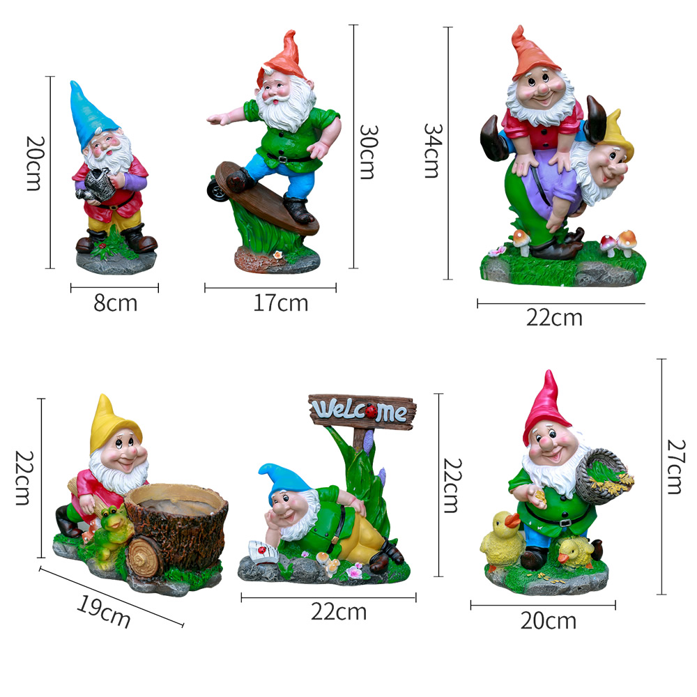 Garden gnome tree funny sports dwarf decoration home office outdoor Christmas decoration