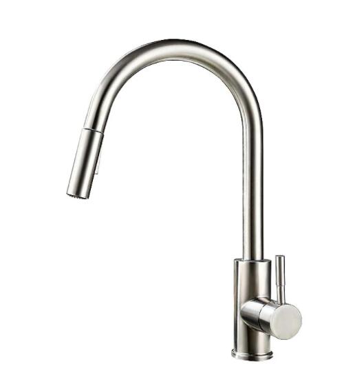 Stainless Steel Kitchen Sink Faucets Mixer Smart Touch Sensor Pull Out Hot Cold Water Mixer