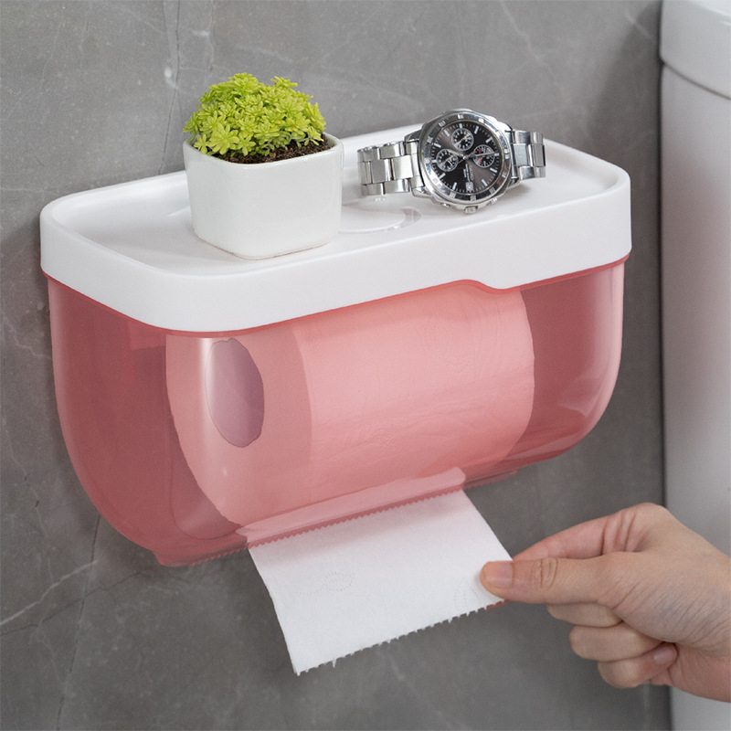 Toilet paper wall holder, waterproof, tissue holder, bathroom, storage box, household supplies