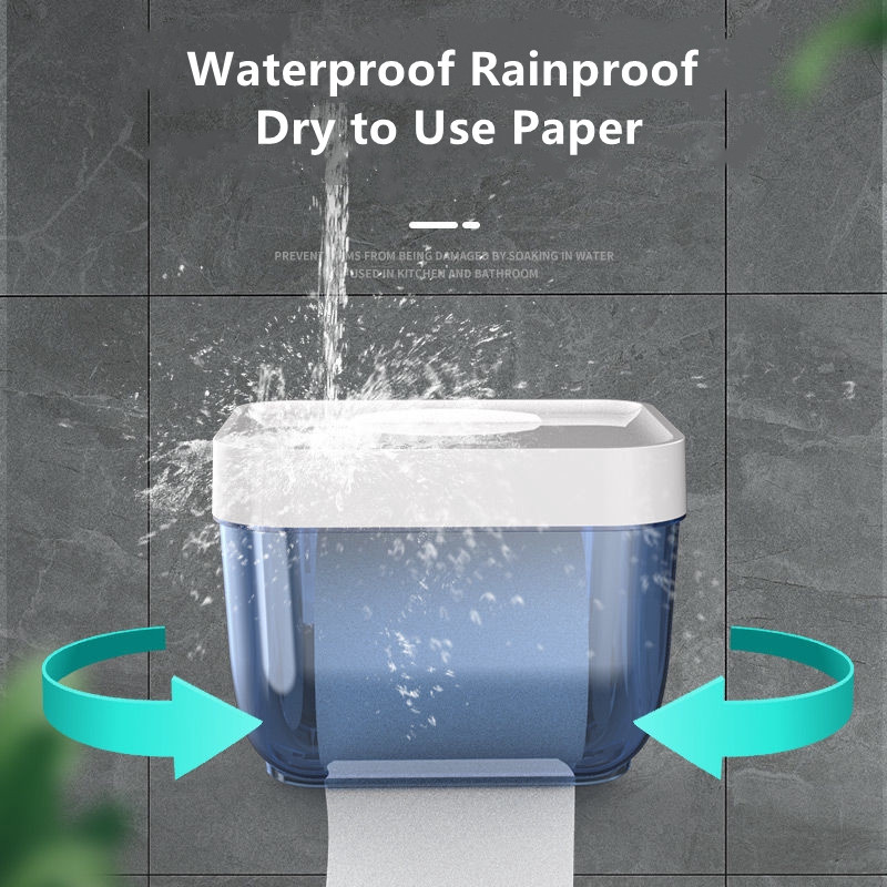 Toilet paper wall holder, waterproof, tissue holder, bathroom, storage box, household supplies