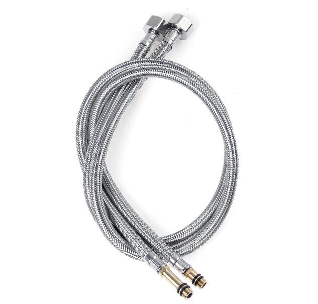 2pcs 80cm Pull-out Hose Inlet Pipe For Pull Out 360° Rotate Spout Spray Sink Basin Faucet