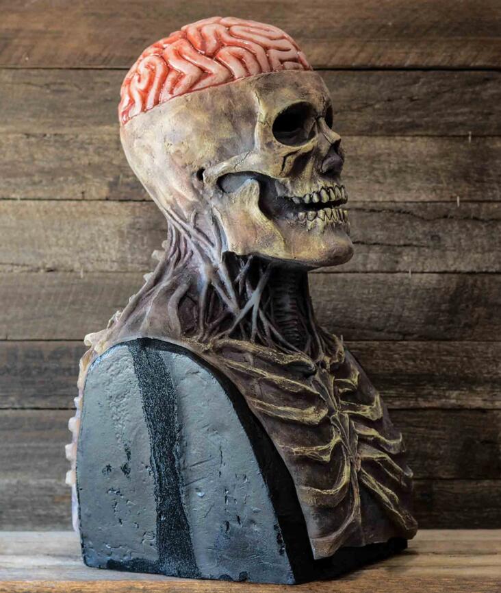Halloween Movable Mouth Skeleton Mask Cosplay Horror Latex Mask Headgear