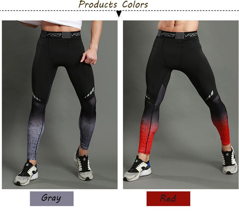 Running compression tights mens sports leggings fitness long pants gym workout pants slim legging