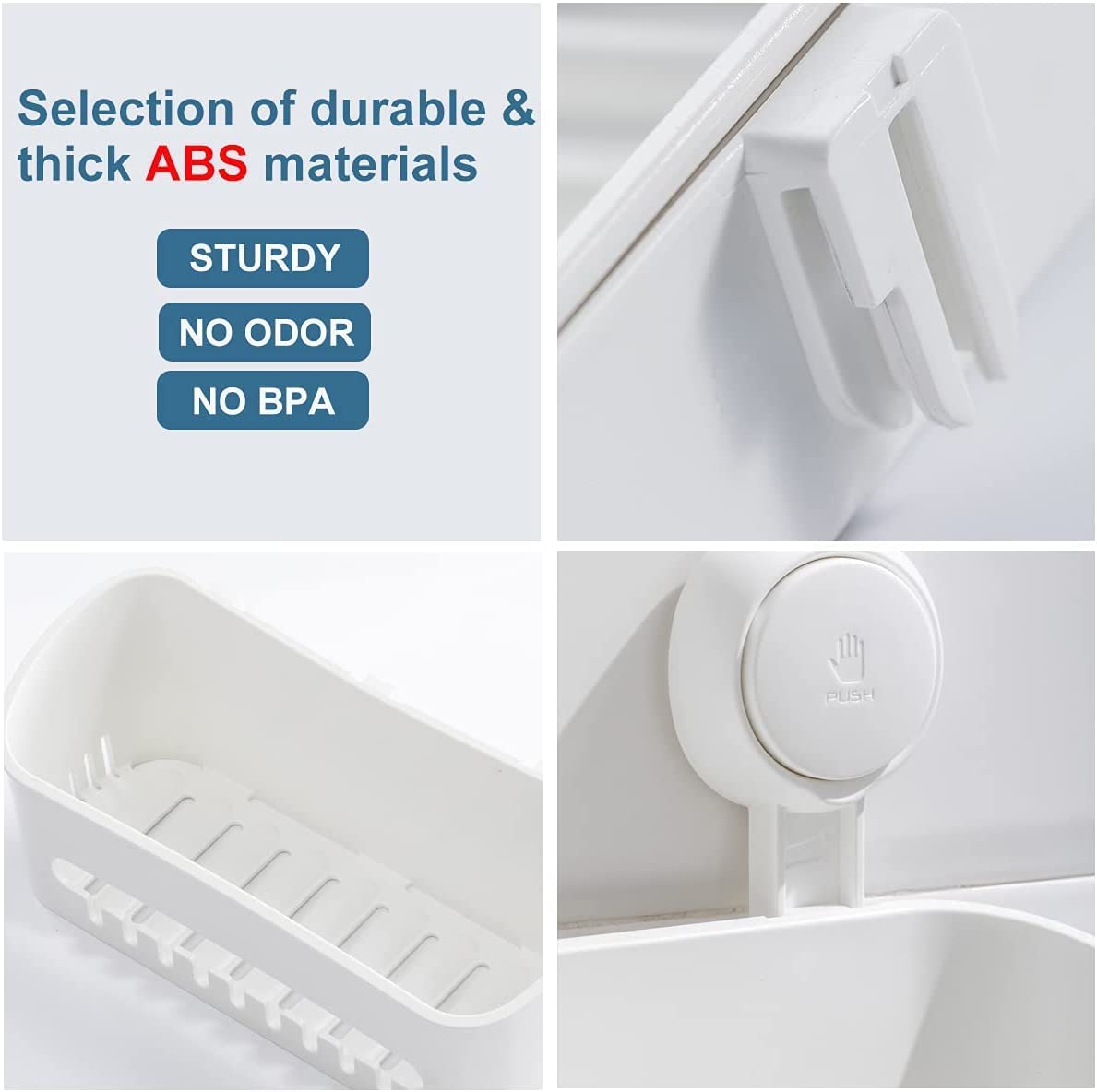 Hanging shower locker with hook shower shelf storage rack for indoor shower, shower wall