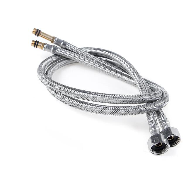 2pcs 80cm Pull-out Hose Inlet Pipe For Pull Out 360° Rotate Spout Spray Sink Basin Faucet