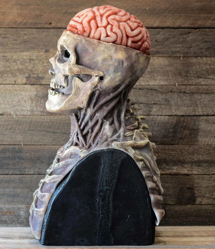 Halloween Movable Mouth Skeleton Mask Cosplay Horror Latex Mask Headgear