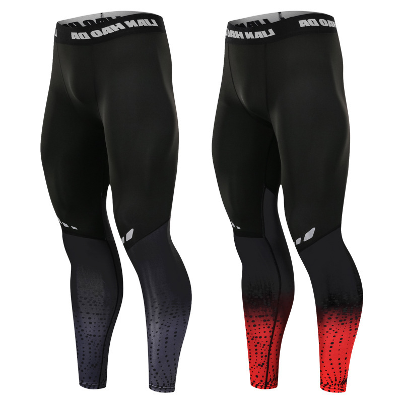 Running compression tights mens sports leggings fitness long pants gym workout pants slim legging