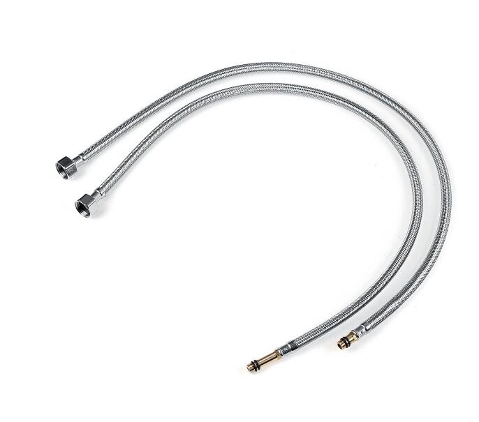 2pcs 80cm Pull-out Hose Inlet Pipe For Pull Out 360° Rotate Spout Spray Sink Basin Faucet