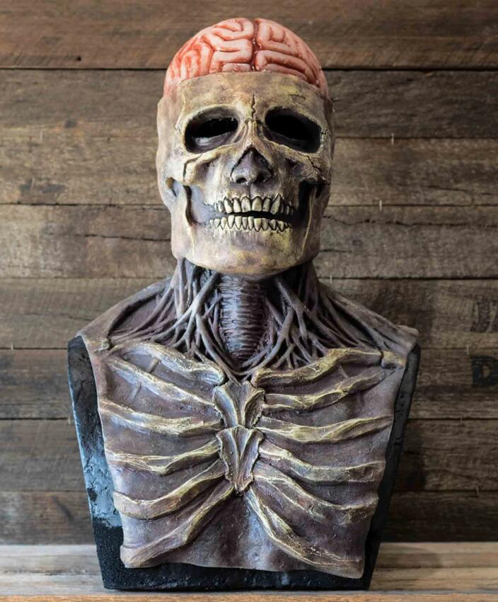 Halloween Movable Mouth Skeleton Mask Cosplay Horror Latex Mask Headgear