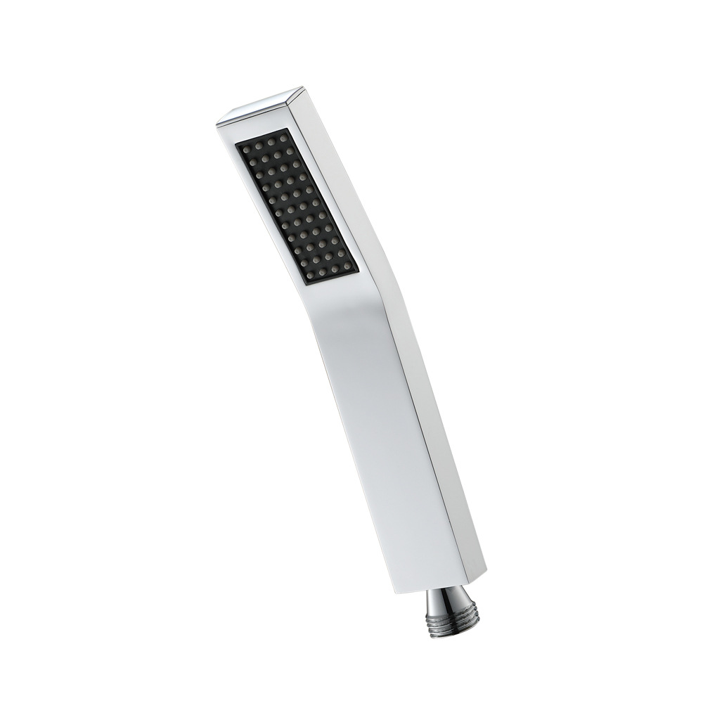 Bathroom black curved hand shower set square curved shower nozzle portable shower head