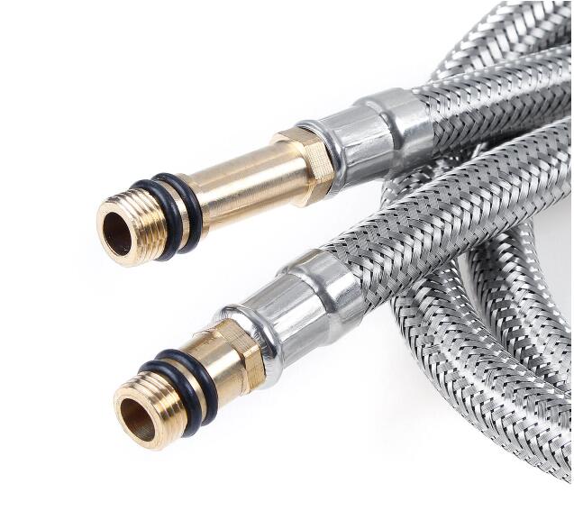 2pcs 80cm Pull-out Hose Inlet Pipe For Pull Out 360° Rotate Spout Spray Sink Basin Faucet