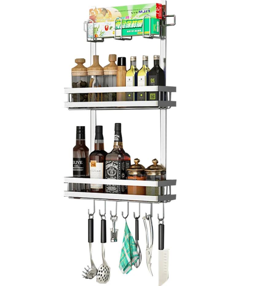 Refrigerator Storage Rack Side Shelf Sidewall Holder Multifunctional Carbon Steel Kitchen Supplies