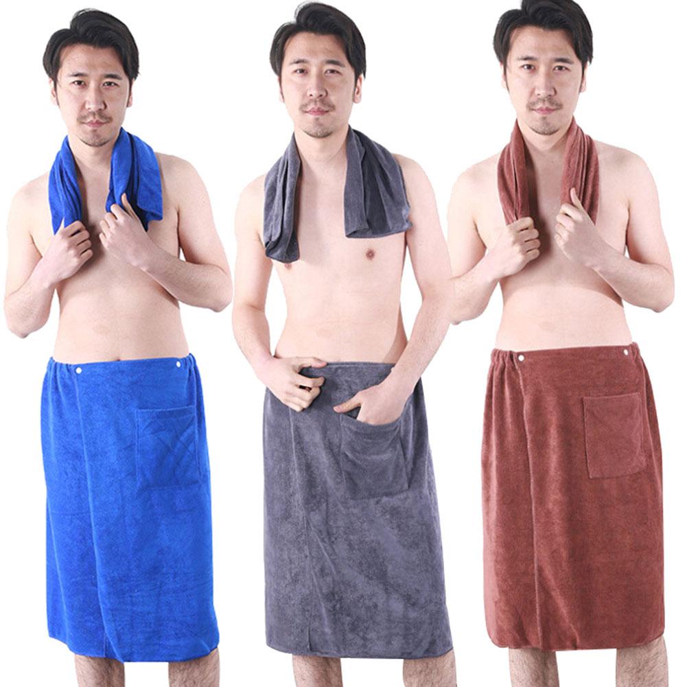 Men's bath towel wearable Bath Towel With Pocket Soft Microfiber Magic Swimming Beach Towel
