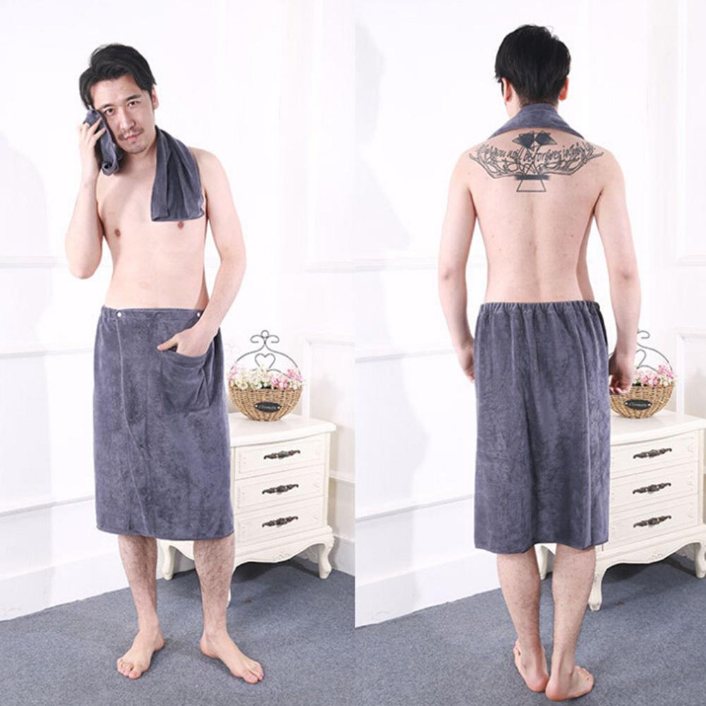 Men's bath towel wearable Bath Towel With Pocket Soft Microfiber Magic Swimming Beach Towel