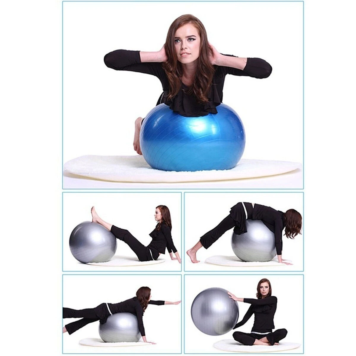 330lb  Thickened PVC Yoga Ball With Air Pump Home Gym Workouts Pilates Training Fitness Equipment