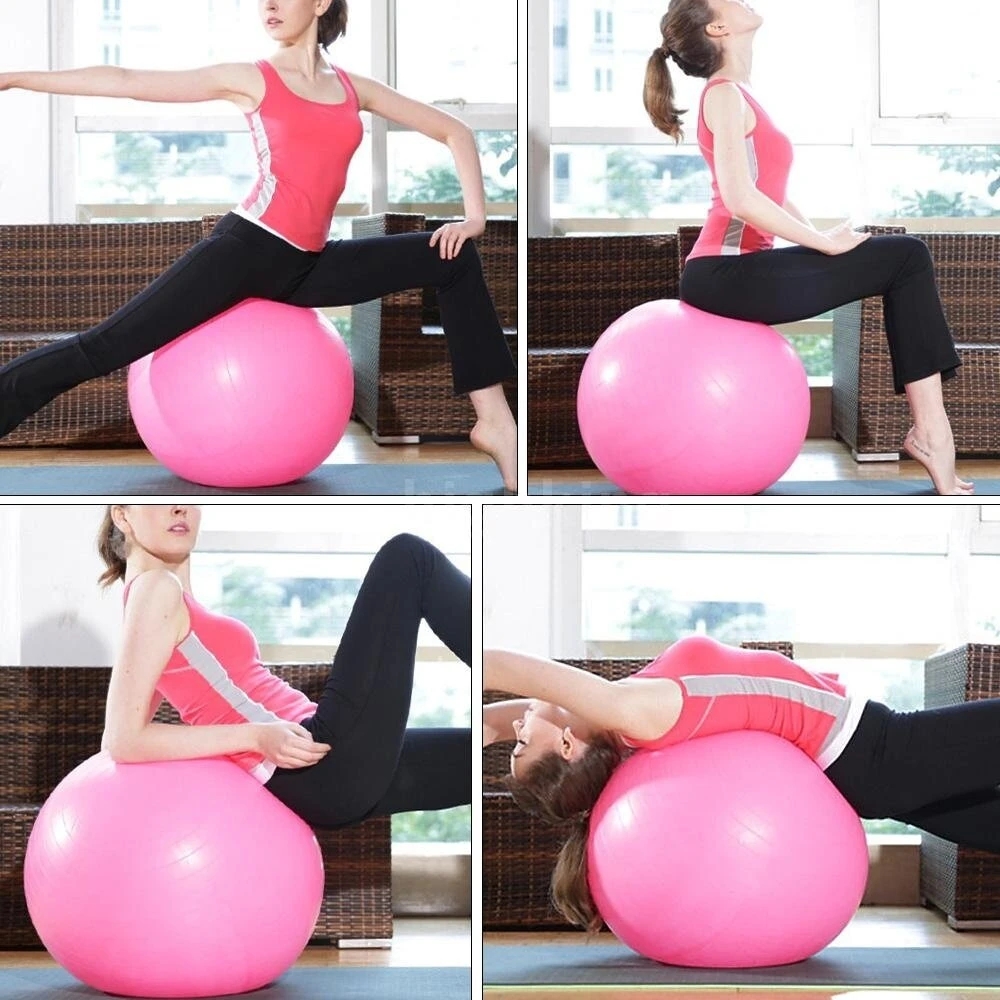 330lb  Thickened PVC Yoga Ball With Air Pump Home Gym Workouts Pilates Training Fitness Equipment