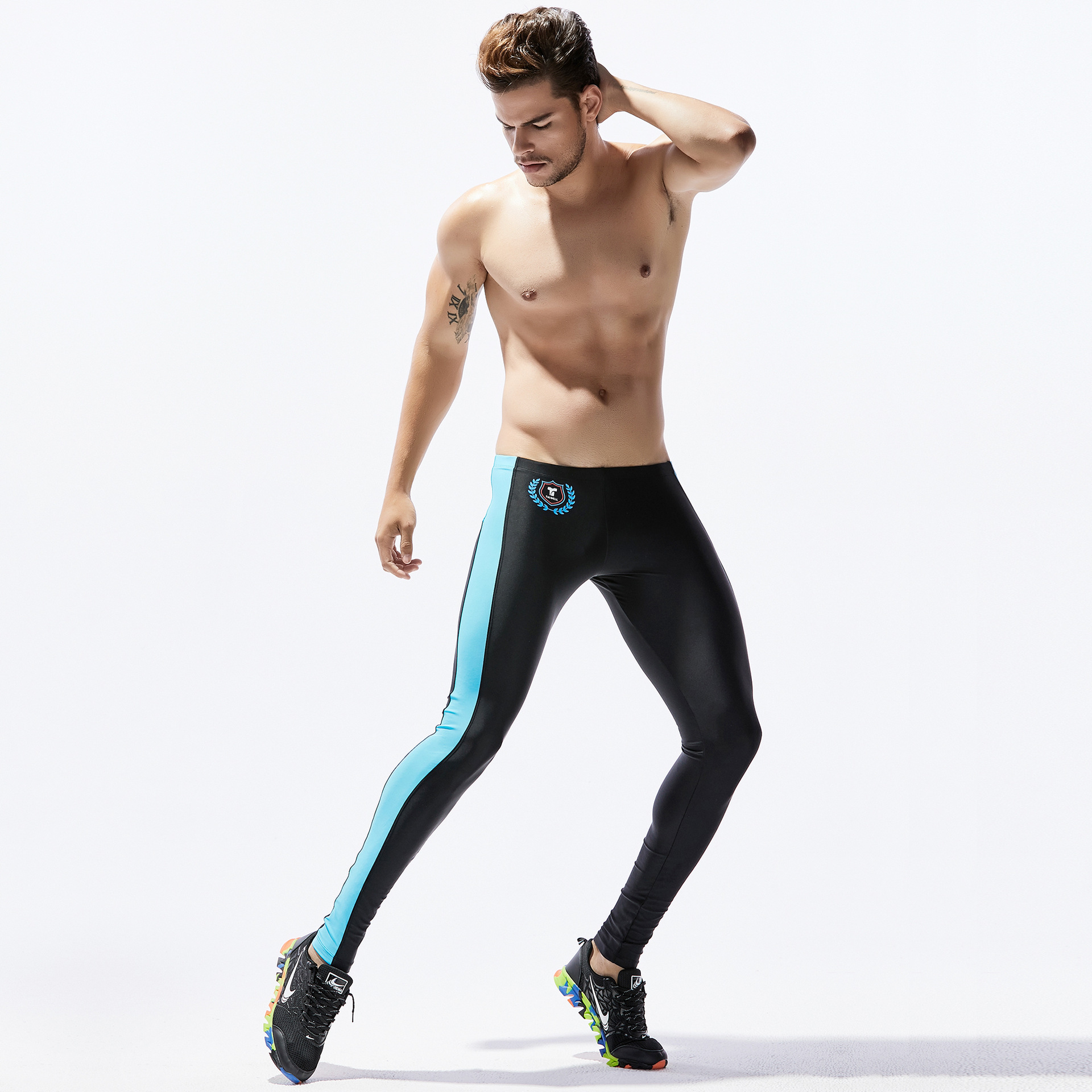 Men running fitness pants tight compression athletic pants man workout leggings jogger pants