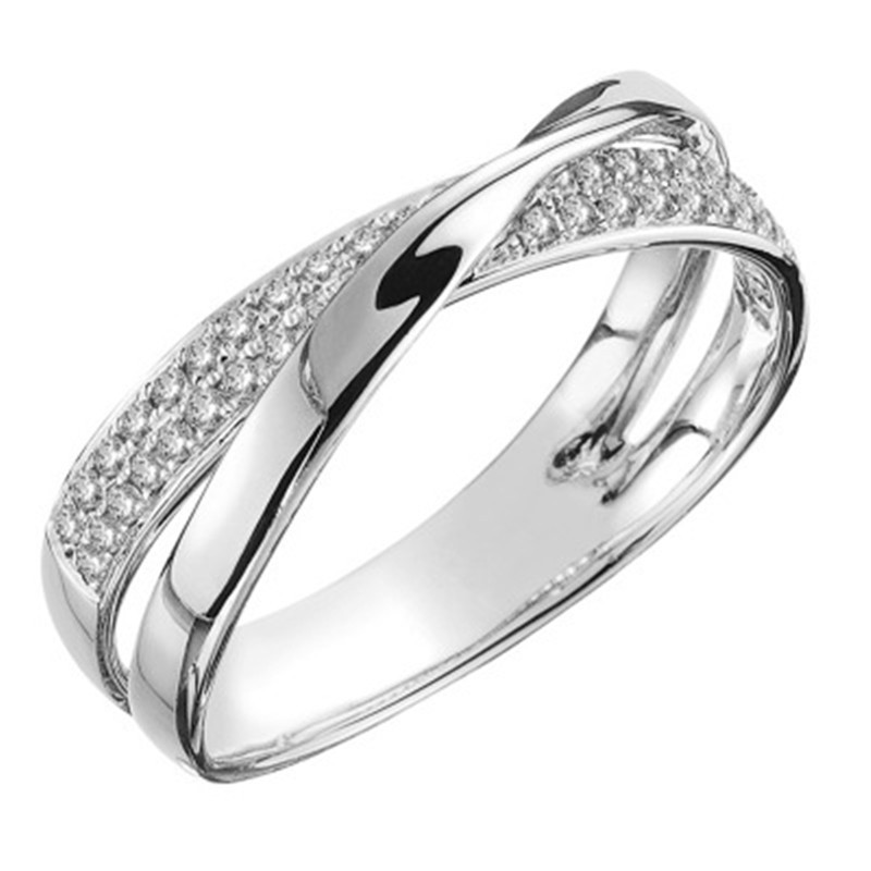 Classic wedding rings for women fashion two tone shape cross stunning female engagement ring jewelry