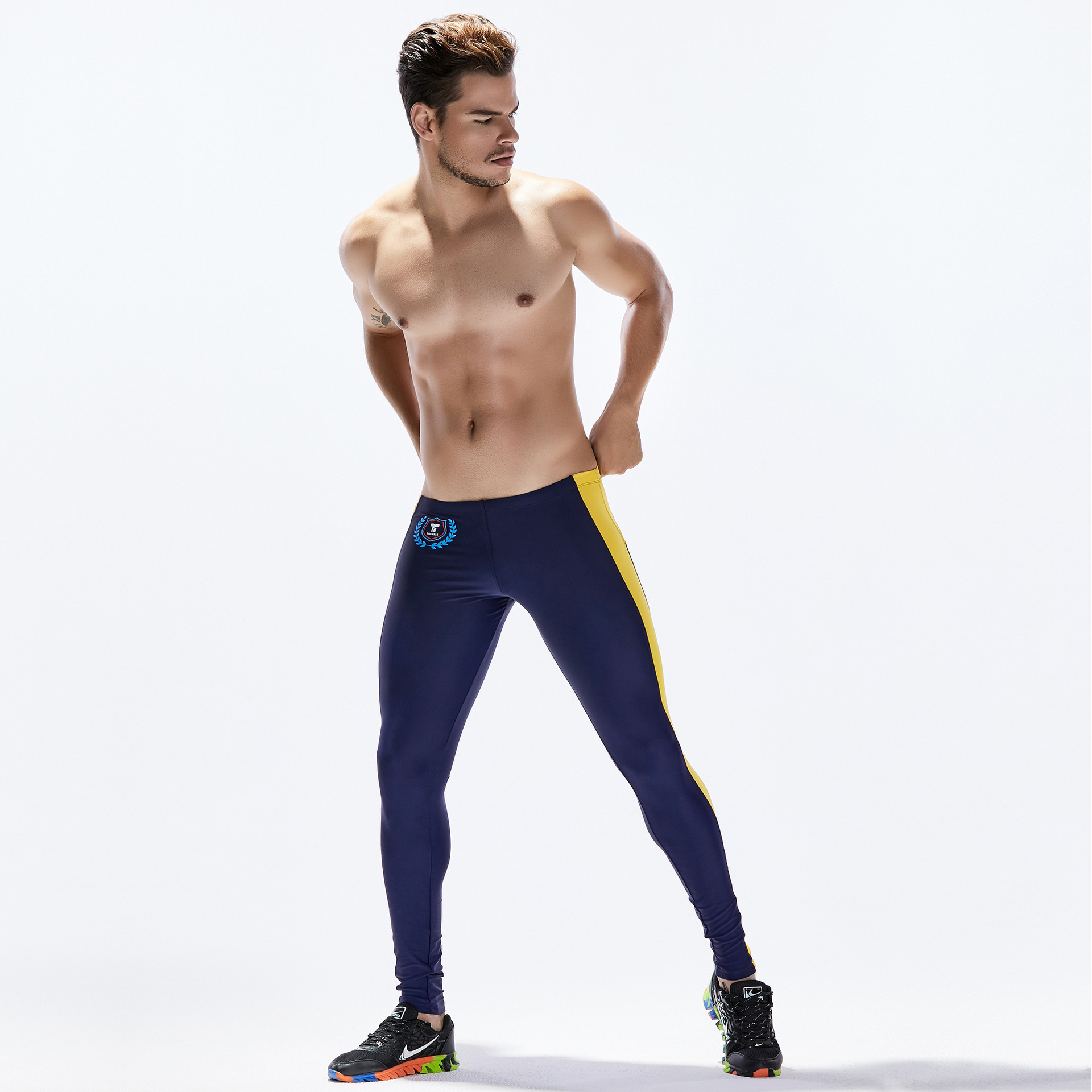 Men running fitness pants tight compression athletic pants man workout leggings jogger pants