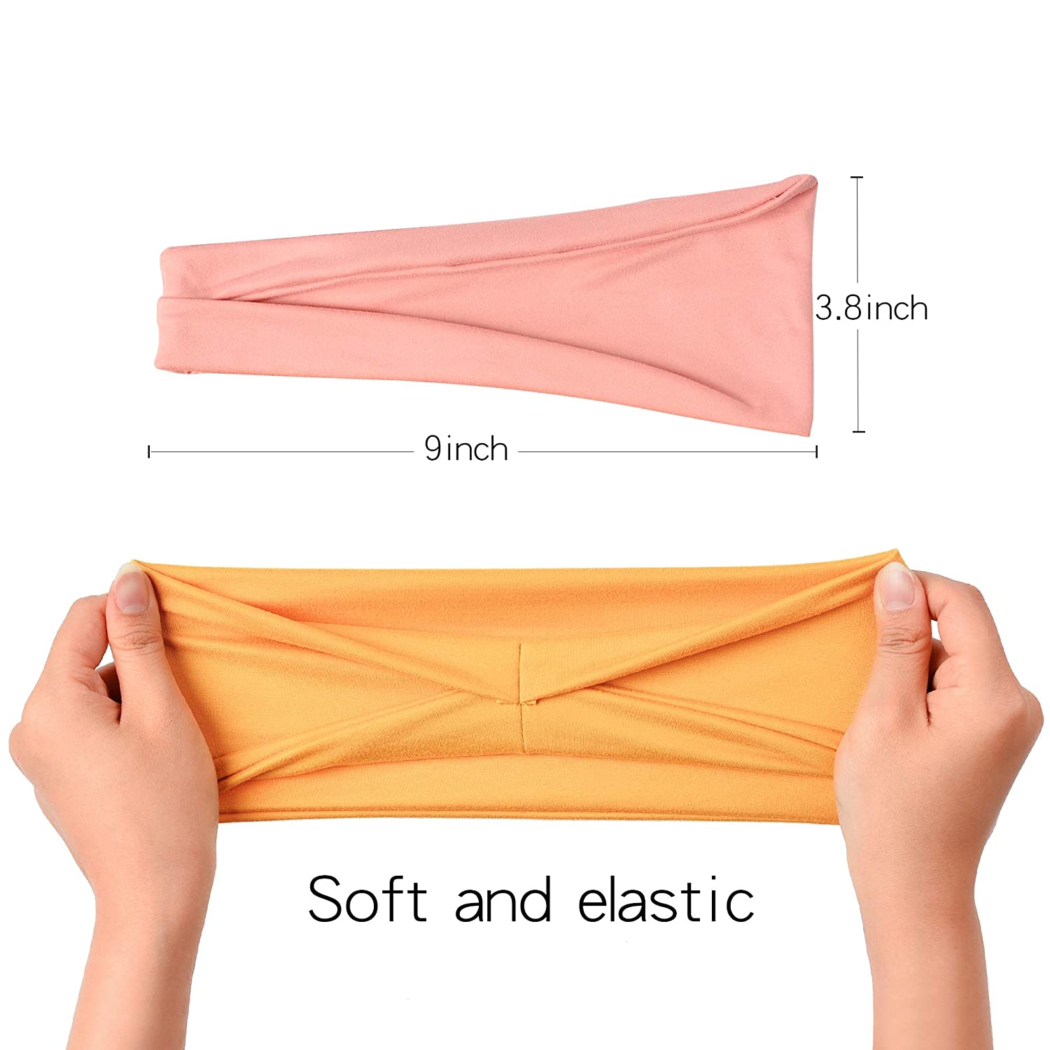 Set of 12 women's hair bands, exercise running headbands, non-slip sweat elastic hair bands