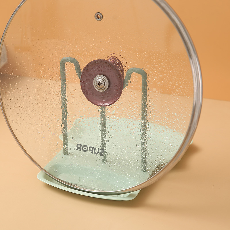 Kitchen organizer spatula pot lid rack plastic shelf spoon rest utensil multi-function dish rack