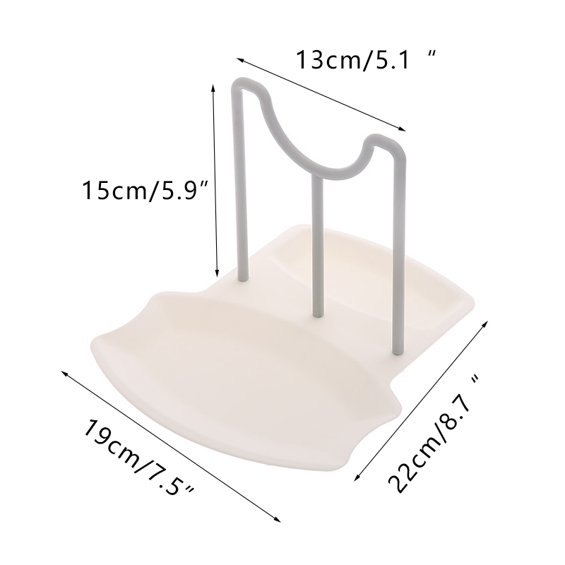 Kitchen organizer spatula pot lid rack plastic shelf spoon rest utensil multi-function dish rack