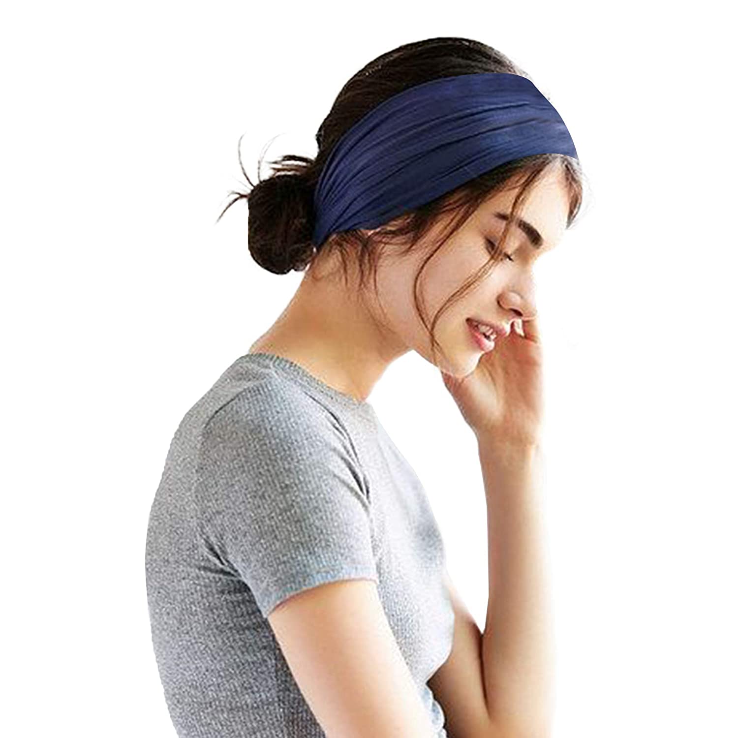 Set of 12 women's hair bands, exercise running headbands, non-slip sweat elastic hair bands
