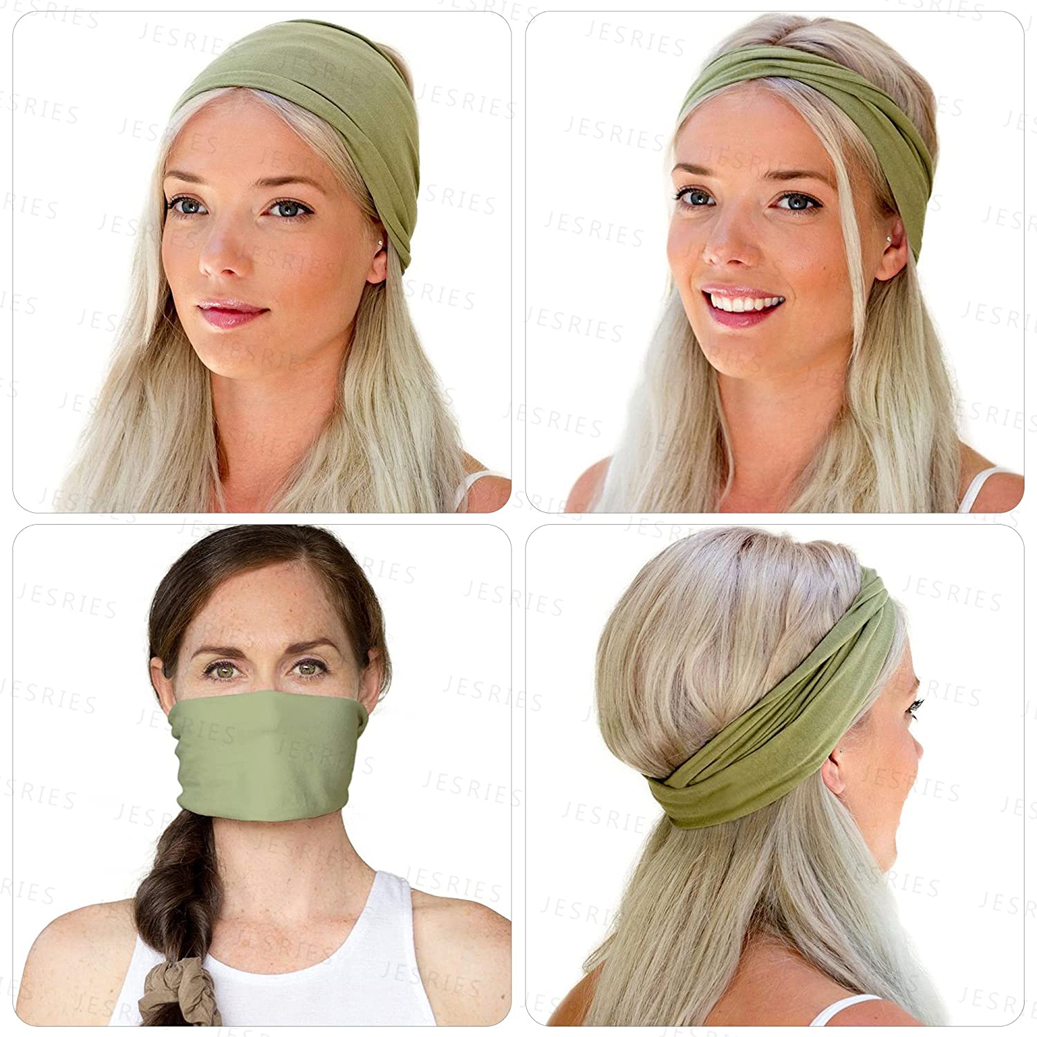 Set of 12 women's hair bands, exercise running headbands, non-slip sweat elastic hair bands