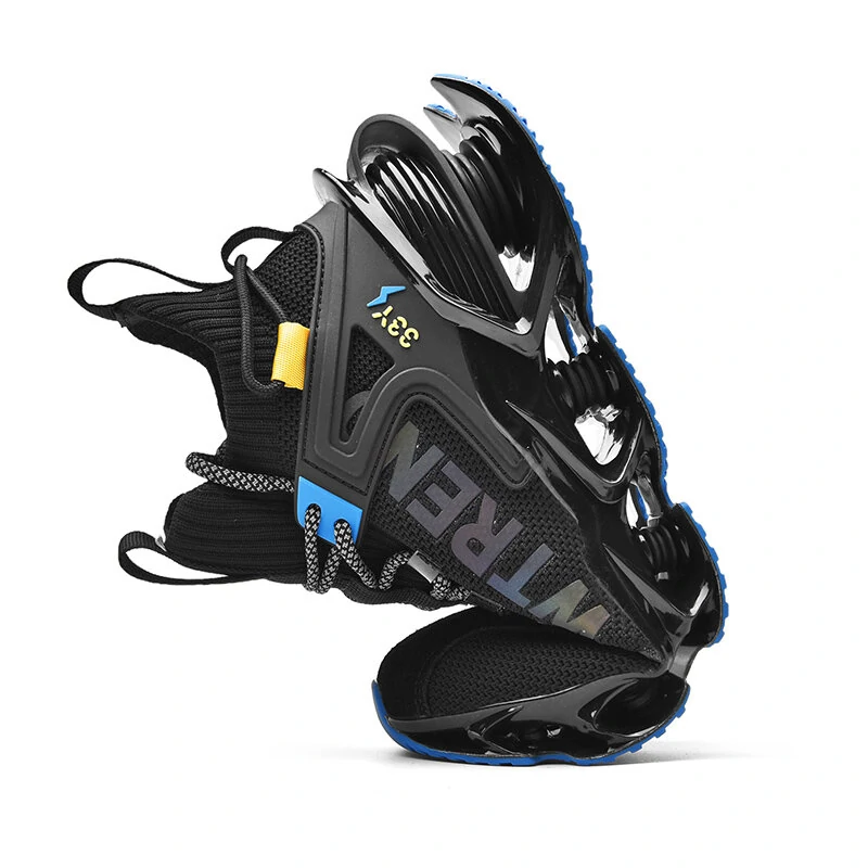 Men Breathable Fabric Soft Blade Sole Non Slip Comfy Reflect Casual Sports Shoes
