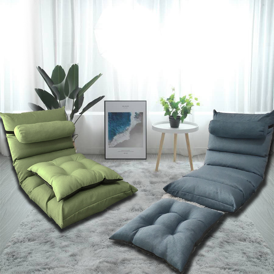 Modern folding leisure lounger, loose back room, floating table sofa, student leisure table chair