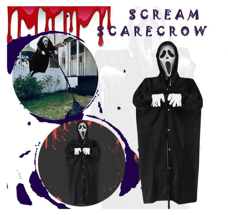 Scarecrow Screaming Ghost Halloween Scary Hanging Ghostface Scarecrow Grim Reaper Nightmare Witch