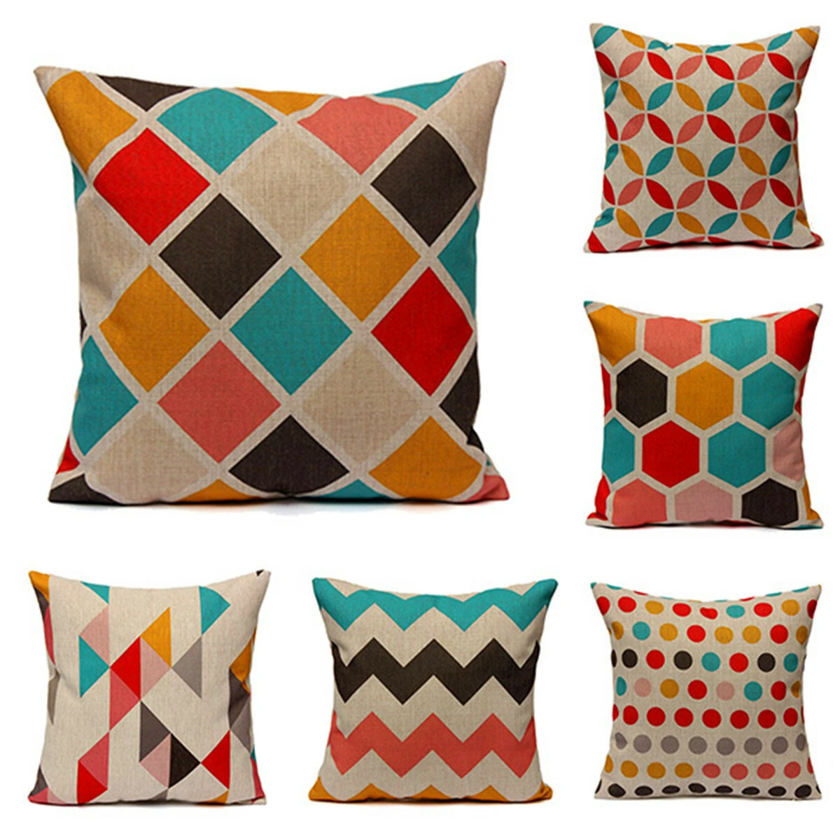Geometric Abstract Printed Cushion Cover Sofa Bed Pillow Case Pillow Cover