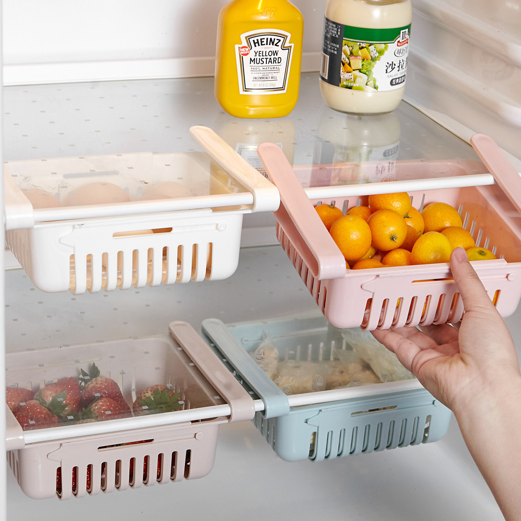 Kitchen organizer kitchen supplies refrigerator storage rack refrigerator freezer shelf holder pull